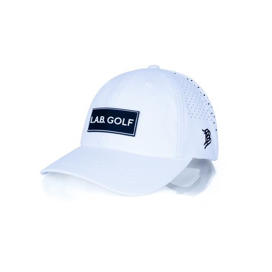 Performance Dad Hat - L.A.B. Patch - White