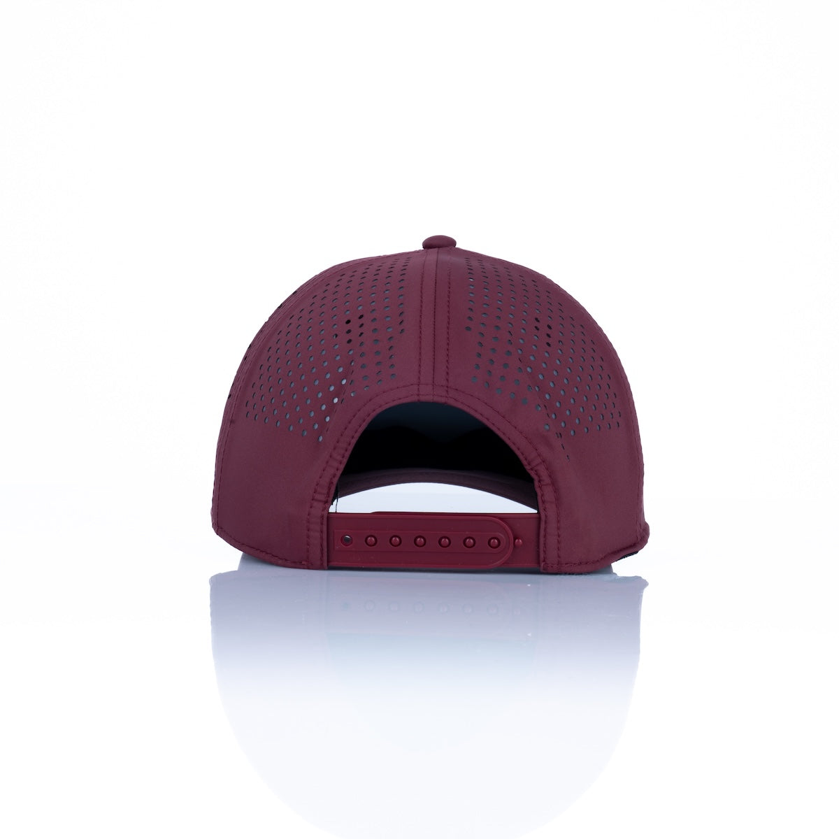 Curved 5-Panel Rope Hat: Stacked Logo - Maroon