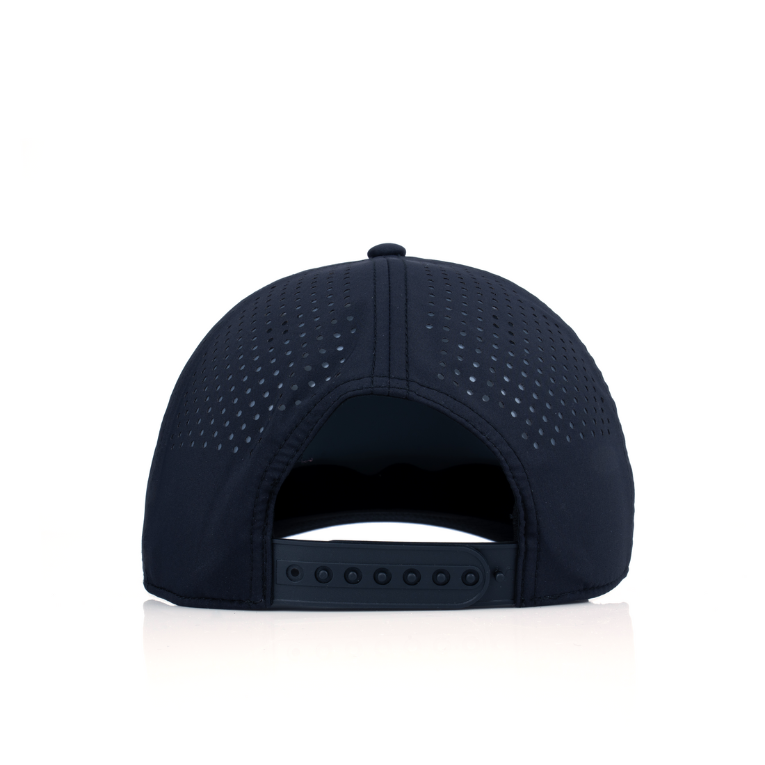 Curved 5-Panel Rope Hat: Leather Patch - Black