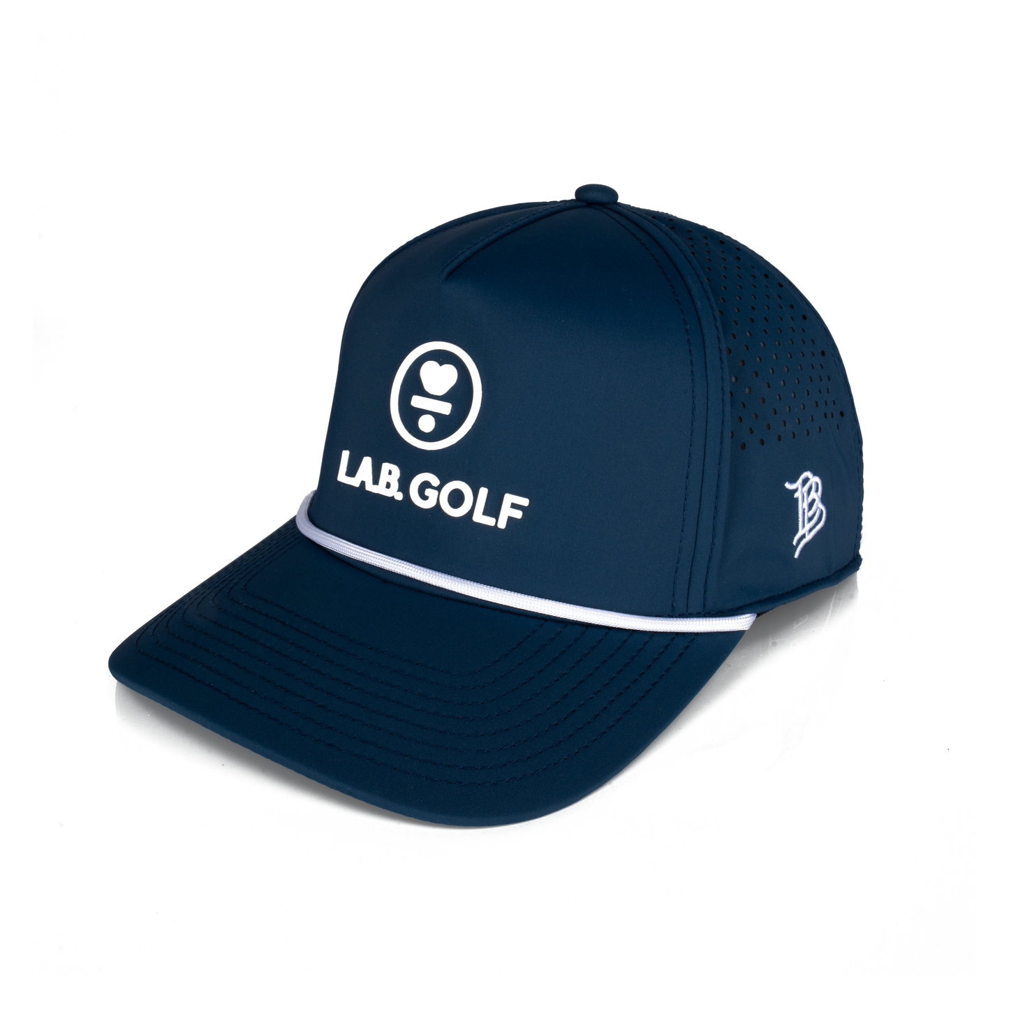 Curved 5-Panel Rope Hat: Stacked Logo - Orion