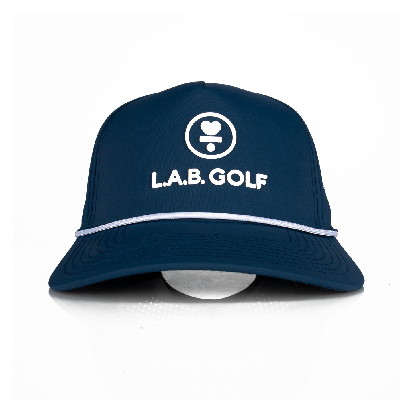 Curved 5-Panel Rope Hat: Stacked Logo - Orion