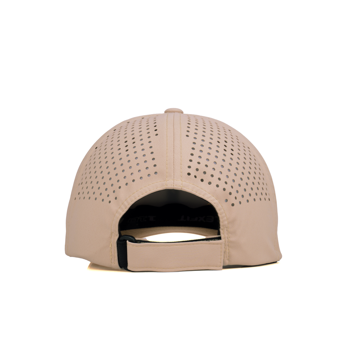 Curved Performance Hat: Stacked Logo - Desert
