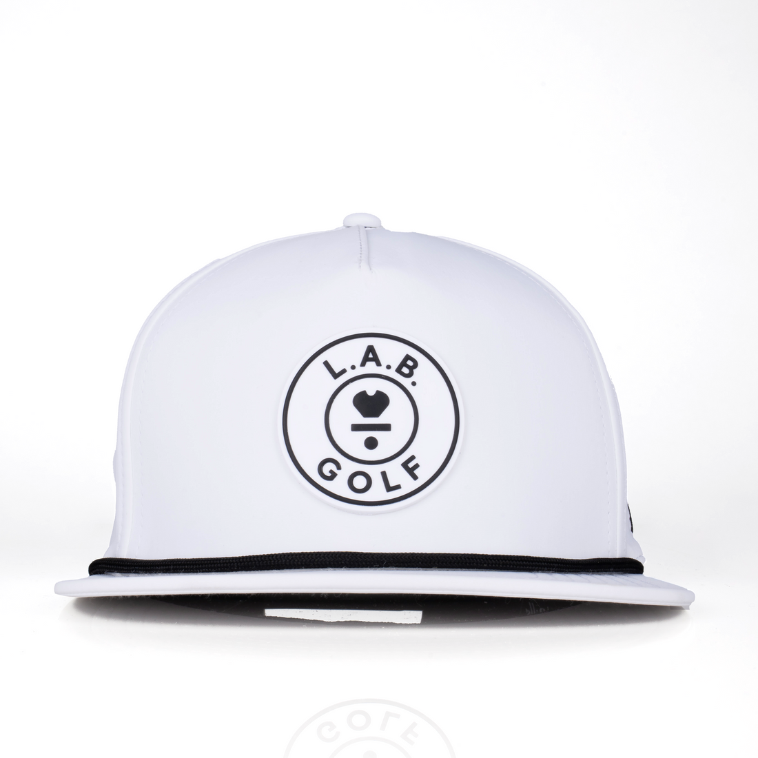Flat Brim 5-Panel Rope Hat - White