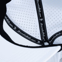 Flat Brim 5-Panel Rope Hat - White