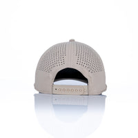Curved 5-Panel Rope Hat: Stacked Logo - Desert